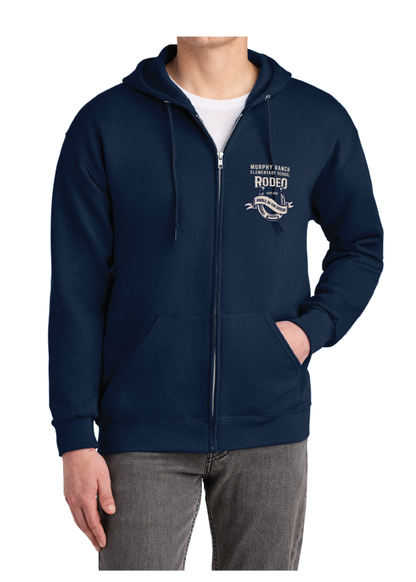 Adult Full-Zip Hooded Sweatshirt - Horseshoe