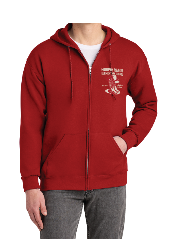 Adult Full-Zip Hooded Sweatshirt - Horseshoe - Image 2