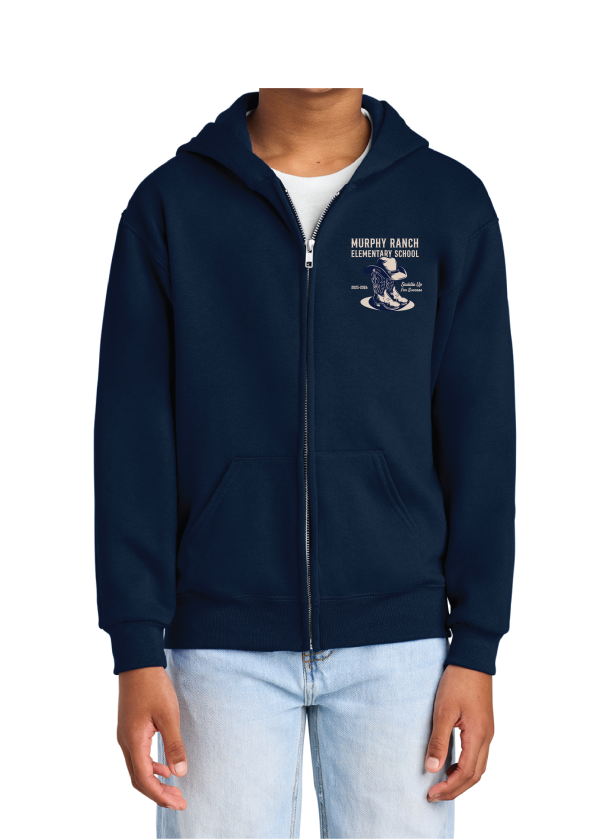 Youth Full-Zip Hooded Sweatshirt - Boots - Image 3