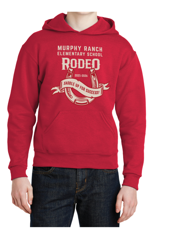 Youth Pullover Hooded Sweatshirt - Horseshoe - Image 2